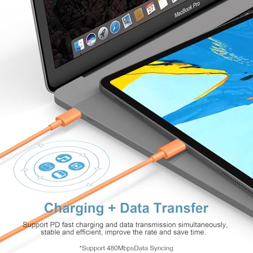 iPhone 17 16 15 Charger Fast Charging 3 Pack USB C Charger Block - color: Orange, size: 6FT