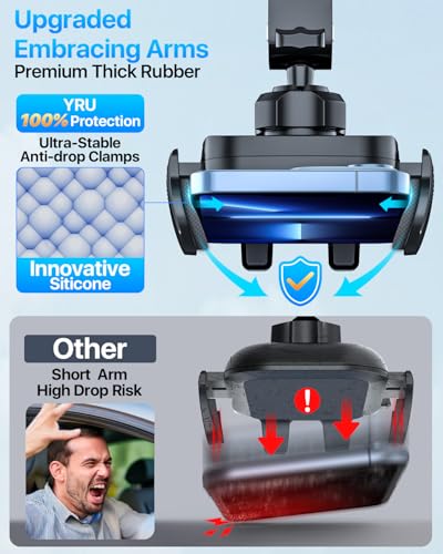 【Upgraded Strongest Suction & Pro Military-Grade】Ultimate Car Phone Mount【360°Rotatable Suction】Cell Phone Holder Truck Stand for Dashboard Windshield Vent for iPhone 18 Pro Max Samsung,Graphite Black - color: Graphite Black