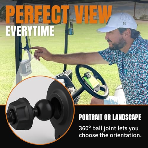 DESERT FOX GOLF Magnetic Golf Cart Phone Holder Mount for iPhone Android