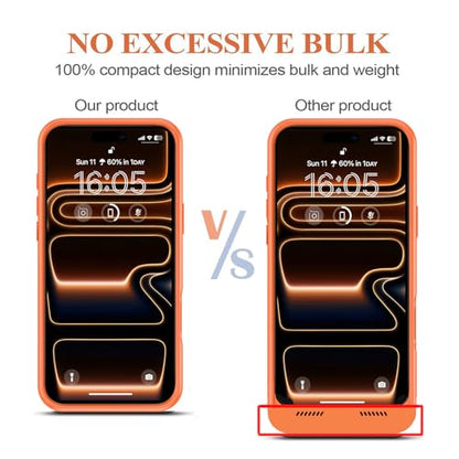 Battery Case for iPhone 17 Pro Max, 12000mAh Protective Charging Case with Wireless Charging Compatible with iPhone 17 Pro Max (6.9 inch) Rechargeable Battery Pack Charger Cover with Carplay (Orange) - size: iPhone 17 Pro Max Orange -12000mAh