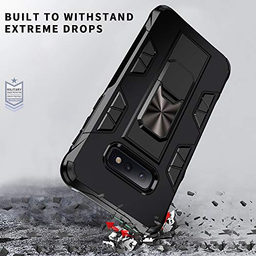 Dionsibei for Samsung Galaxy Note 8 Military Grade Kickstand Case with Stand Holder - Armor Heavy Duty Shockproof Protective Cover (Red) - color: Red