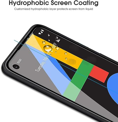 OMOTON [4 Pack] Screen Protector for Google Pixel 4a (Not Fit for 4a 5G), Scratch Resistant/Easy-Install/Bubble Free/Tempered Glass Screen Protector Compatible with Google Pixel 4a - size: Pixel 4a-5.8 inch