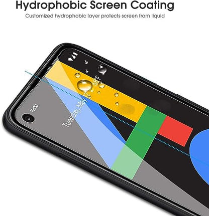 OMOTON [4 Pack] Screen Protector for Google Pixel 4a (Not Fit for 4a 5G), Scratch Resistant/Easy-Install/Bubble Free/Tempered Glass Screen Protector Compatible with Google Pixel 4a - size: Pixel 4a-5.8 inch