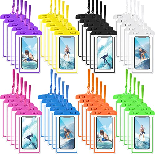 Flutesan 40 Pack Universal Clear Waterproof Phone Pouch, Multicolor - color: Multicolor