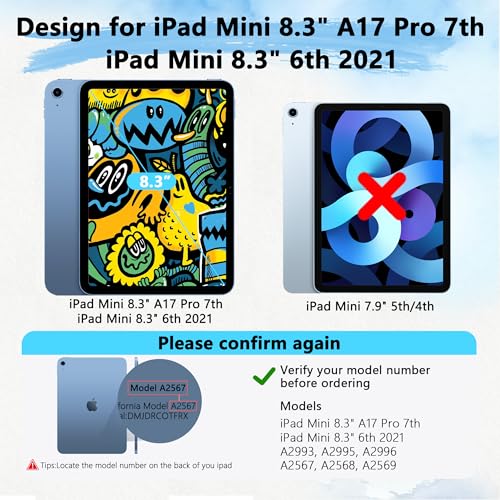 3 Pack Paper Screen Protector for iPad Mini 8.3" A17Pro 7/6th +2 Pencil Tip - size: Mini 8.3" (A17Pro) 7th/6th