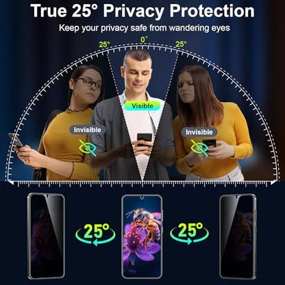 Esanik Privacy Screen Protector for Samsung Galaxy S26 Ultra, 9H Tempered Glass Anti-Spy Screen Protector with Fast Alignment Tray, Fingerprint Unlock, Bubble-Free Easy Install, Case Friendly, 3+2 Pack