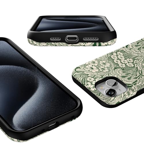 Casely iPhone 15 Plus Case | Mystic Meadow | Green Gardens | Bold Protective Design | Compatible with MagSafe - color: Mystic Meadow | Green Gardens, size: Iphone 15 Plus