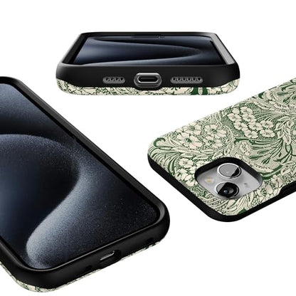 Casely iPhone 15 Plus Case | Mystic Meadow | Green Gardens | Bold Protective Design | Compatible with MagSafe - color: Mystic Meadow | Green Gardens, size: Iphone 15 Plus