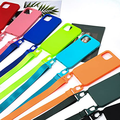Compatible with iPhone 6/7/8/SE2/SE3,Crossbody Phone Case with Lanyard Cute Soft Silicone Case with Adjustable Shoulder Strap Shockproof Protector Compatible with Women Girls Rose Red - color: Rose Red, size: iPhone 6/7/8/SE2/SE3