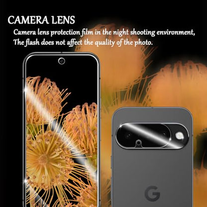 Screen Protector for Google Pixel 10, [2+2 Pack] Tempered Glass & Camera Lens Protectors[Ultrasonic Fingerprint Unlock] [Case Friendly] [Bubble-Free] Screen Protector Glass For Pixel 10 - size: Google Pixel 10