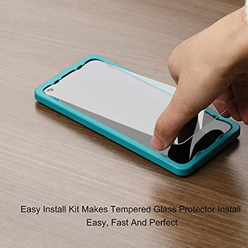 Ibywind Screen Protector For OnePlus Nord N10 5G,with 2Pcs Tempered Glass,1Pc Back Carbon Fiber Skin Protector[Fingerprint Reader,Easy to install] - size: OnePlus Nord N10