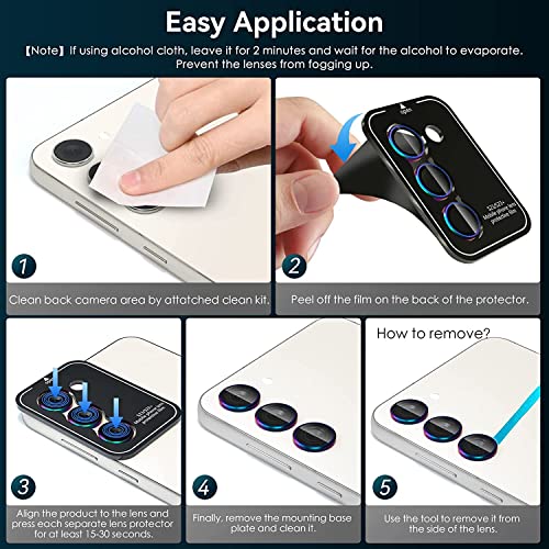 Zeking 2 Set for Samsung Galaxy A16 5G Camera Lens Protector - color: Color