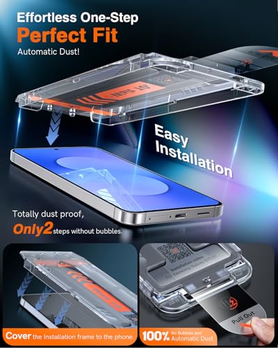 LK 2 Pack for Samsung Galaxy S25 FE Screen Protector [Auto-Dust Removal] - size: Galaxy S25 FE-6.7inch