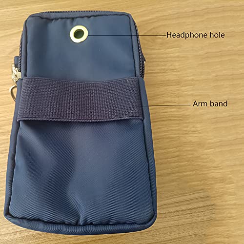 Women Crossbody Cell Phone Purse Case Armband Bag for iPhone 12 13 Mini 14 15 Plus 11 Pro Max Google Pixel 6a 7a 8a 6 7 8 Pro - color: Blue