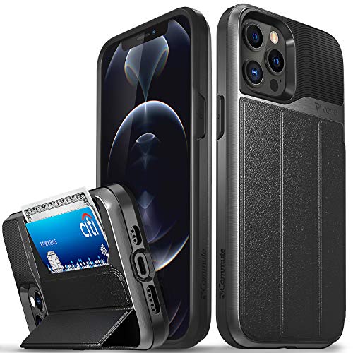 VENA vCommute for iPhone 12 Pro Max Wallet Case, Black - color: Black, size: iPhone 12 Pro Max