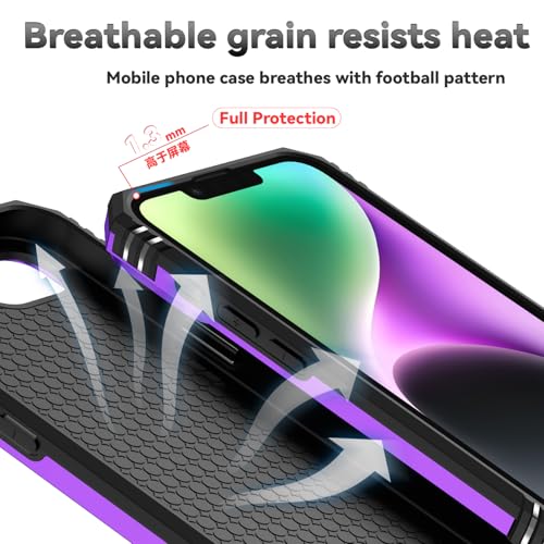 for iPhone 17E / iPhone 16E Case, with Camera Lens Cover HD Screen Protector, Dual Layer Military-Grade Drop Tested Magnetic Ring Holder Kickstand Protective Phone Case for iPhone 16E / 17E (Purple) - color: Purple with camera cover Military-Grade 2nd gen