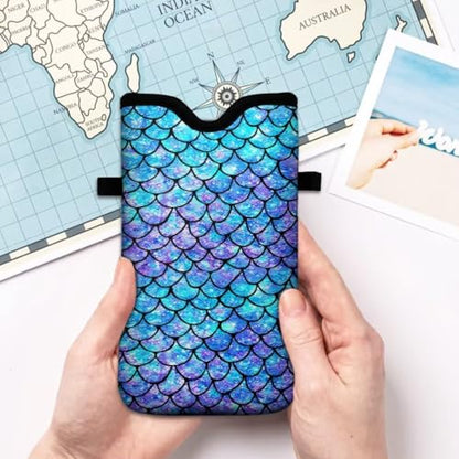 Cell Phone Sleeves Bag Case Crossbody Neoprene Holder Lanyard Phone Pouch for Women Men 7.5 X 4.5 Inches - Scale - color: Scale
