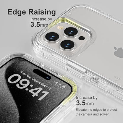 Follaroma for iPhone 15 Pro Max Case, Heavy Duty Shockproof Protection Phone Cases, Anti-Drop, Dual Layer Transparent Protective Cover Compatible with iPhone 15 ProMax, 6.7 inch,Crystal Clear - color: Clear, size: iPhone 15 Pro Max 6.7‘’