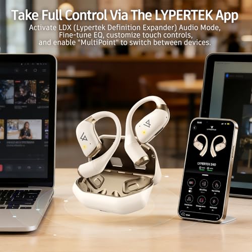 LYPERTEK SoundFree S40 Open Ear Earbuds, Bluetooth Headphones - color: S40-Beige