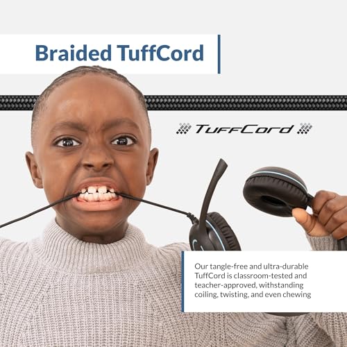 Cyber Acoustics AC-5002 3.5mm Stereo Headset with TuffCord, 10 Pack - size: 10-Pack