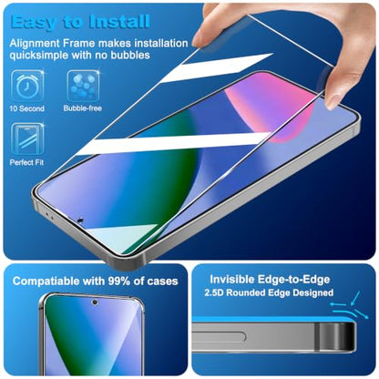 letosan 3 Pack for Google Pixel 11 Pro Screen Protector Tempered Glass + 3 Pack Camera Lens Protector, Military Grade Shatterproof, 9H Hardness, Fingerprint Unlock,Case Friendly 6.3 Inch - size: Pixel 11 Pro 6.3 Inch