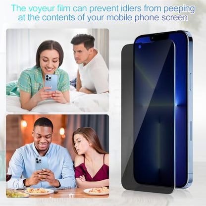 2 Pack Privacy Screen Protector for iPhone 13 Pro/ 14/13 6.1 Inch