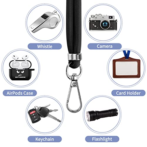 CACOE Cell Phone Lanyard, Black, 2 Pcs - color: Black, size: 30"（Neck Strap×1）+8"（Wrist Strap×1）