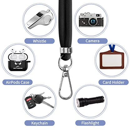 CACOE Cell Phone Lanyard, Black, 2 Pcs - color: Black, size: 30"（Neck Strap×1）+8"（Wrist Strap×1）