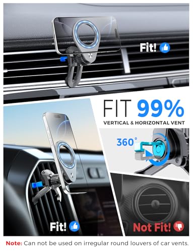 eSamcore MagSafe Car Mount, Air Vent Magnetic Phone Holder