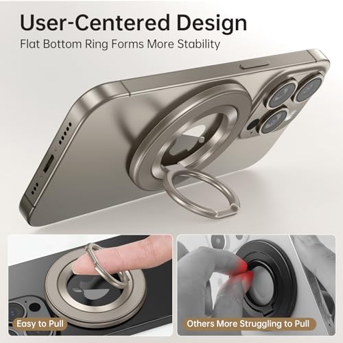 SYNCWIRE for MagSafe Phone Grip, Magnetic Phone Ring Holder - color: Titanium