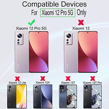 Ibywind for Xiaomi 12 Pro 5G Screen Protector,2-Pack,Hydrogel Film with Camera Lens Protector,Easy Installation Tool,Bubble-Free,Fingerprint Unlock Compatible,Anti-Shatter,Anti-Scratch