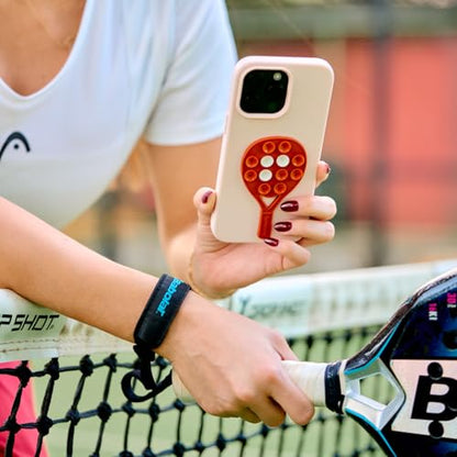 Silicone Suction Phone Mount - Padel Court Glass, Terracota Clay - color: Terracota Clay