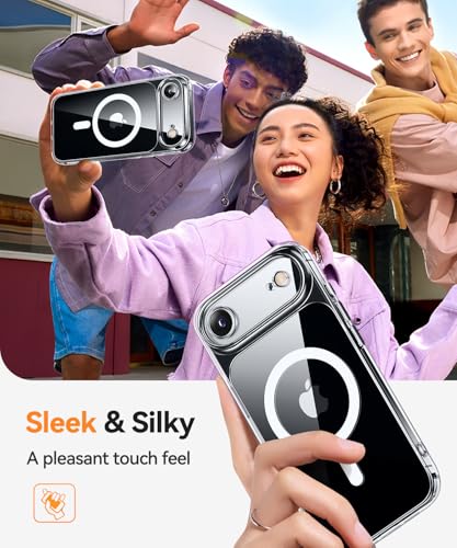 CANSHN Magnetic Compatible with iPhone Air Case(6.5 Inch), Upgraded [Full Camera Protection] [Compatible with Magsafe] Non-Yellowing Shockproof Bumper Phone Cover for iPhone 17 Air Case,Clear - color: Clear, size: iPhone Air (6.9 Inch,1 Lens)