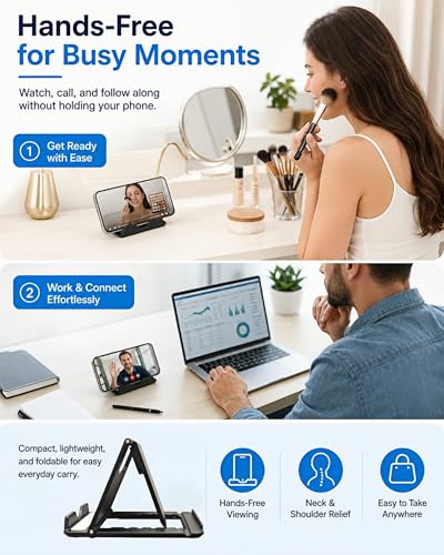 JIFANPAUL Foldable Phone & Tablet Stand Compatible with iPhone/iPad - size: S