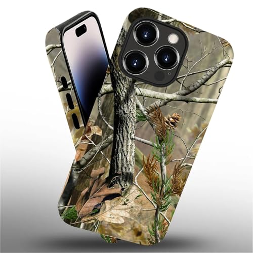 Case for iPhone 14 Pro, Dual Layer Phone Cover, Real Jungle Camo | Shockproof Hybrid Phone Case, Soft TPU and Hard PC, Durable Anti-Scratch Protection - color: Real Jungle Camo, size: Iphone 14 Pro