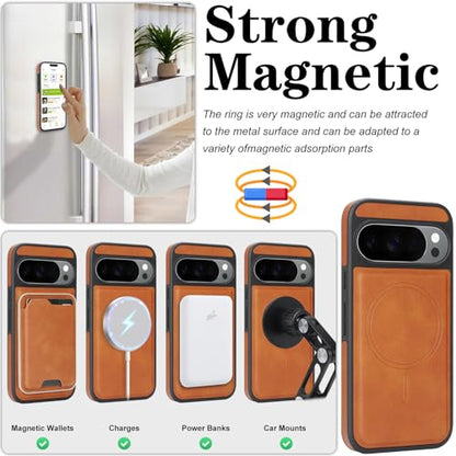 for Google Pixel 10 / 10Pro Wallet Case Compatible with Magsafe, 2 in 1 Leather Flip 3 Card Holder Magnetic Detachable Cover Q1 (Gray, Google Pixel 10 / 10Pro) - color: Gray, size: Google Pixel 10 / 10Pro