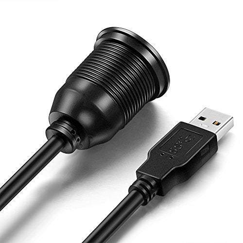 USB 3.0 AUX Flush Mount Car Mount Extension Cable, 3 Feet