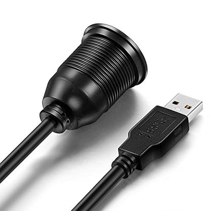 USB 3.0 AUX Flush Mount Car Mount Extension Cable, 3 Feet