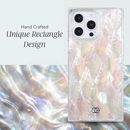 COCOMII Rectangle for iPhone 15 Case, Natural Real Mother of Pearl | Compatible with MagSafe Wireless Charging, Shockproof 10ft Drop Protection, Camera & Screen Protection, Premium Glossy Finish - color: Natural Real Mother of Pearl, size: iPhone 15 (6.1"