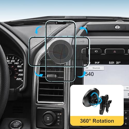 Surfcabin CNC Vent Phone Holder, Magnetic Car Air Vent Phone Holder Cradles Mount Compatible with F150 2015-2020 & Super Duty F250 F350 F450 2017-2021 Universal Bracket Stand for iPhone & Android - size: Fits F150 2015-2020
