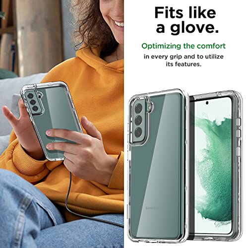 AICase for Galaxy S22 Case Clear Case(6.1"),Heavy Duty Drop Protection Full Body Rugged Shockproof/Dust Proof 3-Layer Military Protective Tough Durable for Samsung S22 6.1 5G - color: S22 case(Clear)
