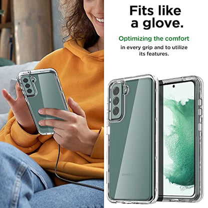 AICase for Galaxy S22 Case Clear Case(6.1"),Heavy Duty Drop Protection Full Body Rugged Shockproof/Dust Proof 3-Layer Military Protective Tough Durable for Samsung S22 6.1 5G - color: S22 case(Clear)