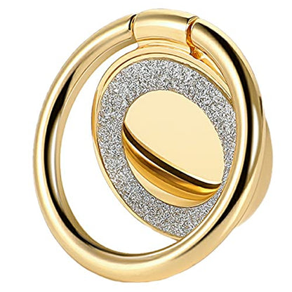 Cell Phone Ring Holder Finger Kickstand Turns 360° Degrees & 180° Degrees Adjustable to Fit Your Needs Helps Stabilize Phone for Selfies iPhone Stand Phone Grip Circle Bling 52014 (Gold) - color: Gold