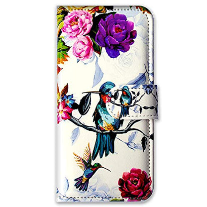 Bcov Case for Galaxy S26,Hummingbird in Flowers Bird Leather Flip Phone Case Wallet Cover with Card Slot Holder Kickstand Case for Samsung Galaxy S26 - color: Hummingbird In Flowers Style