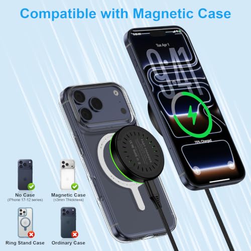 25W Magnetic Wireless Android Phone Charger Pad for Samsung Galaxy S26Ultra - color: 2black