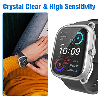 Fintie 3 Packs Case Compatible with Amazfit Bip U Pro/S/Lite/1S/GTS 2 Mini - color: Black+Clear+Rose Gold