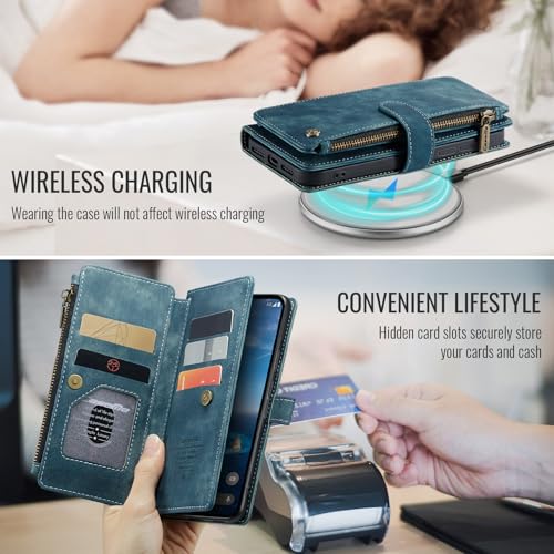 Google Pixel 10a 5G Wallet Case with Card Holder,Blue - color: Blue, size: Pixel 10a 6.3 Inch