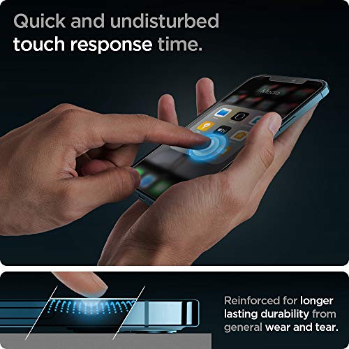 Spigen Tempered Glass Screen Protector [Glas.tR EZ Fit - Privacy] Designed for iPhone 12 Pro Max - 2 Pack - size: iPhone 12 Pro Max