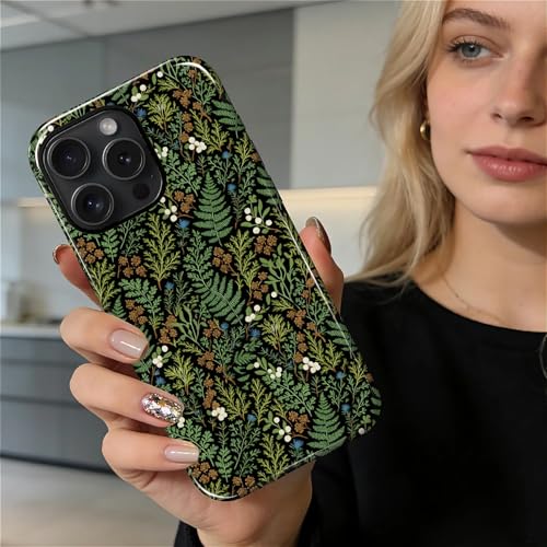 Case for iPhone 14 Pro Max, Shockproof Hybrid Protective Phone Case, Dual-Layer Drop Protection Anti-Scratch, Fern Leaf - color: Fern Leaf, size: iPhone 14 Pro Max