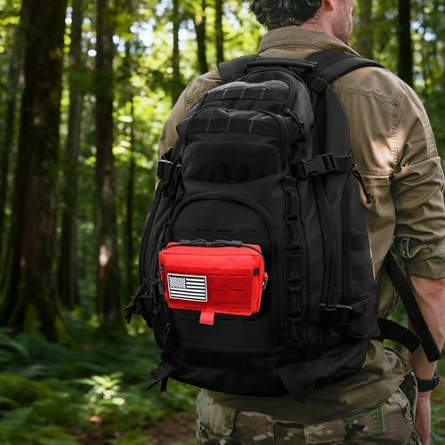 Tactical Molle Admin Pouch Compact Utility EDC Tool Bag Phone Pouches Fanny Waist Pack Bag Belt Pouch Small First Aid Kit - color: Red New